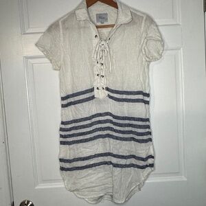Rails White & Blue Striped Swim Cover Up - size S small